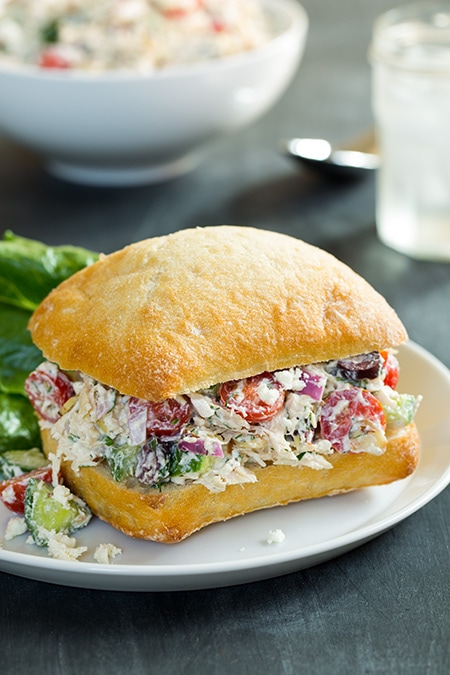 Greek Chicken Salad Sandwiches | Cooking Classy