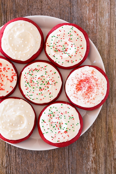 Red Velvet Sugar Cookies with Cream Cheese Frosting | Cooking Classy