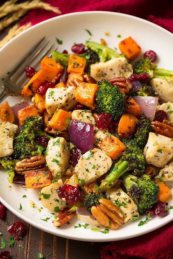 Chicken Broccoli and Sweet Potato Sheet Pan Dinner | Cooking Classy