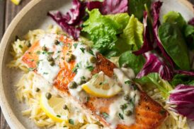 Creamy Salmon Piccata