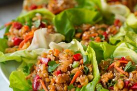 Asian Lentil Lettuce Wraps