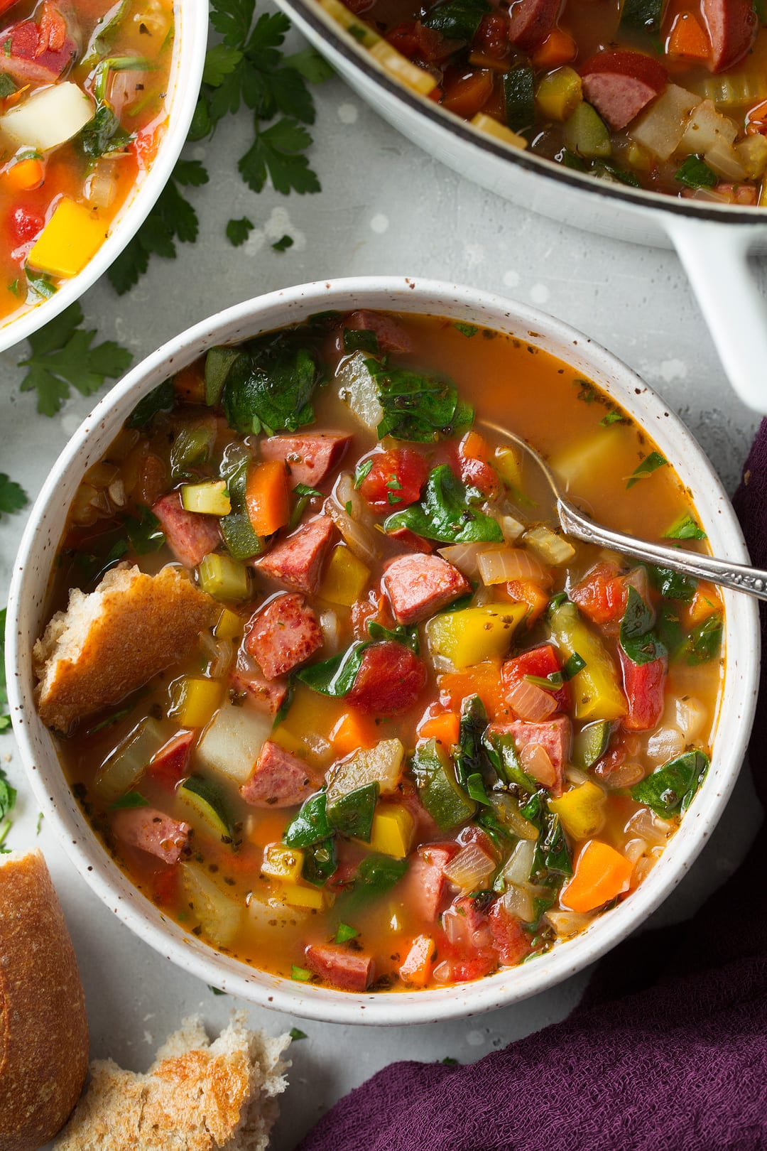 Smoked Sausage Vegetable Soup