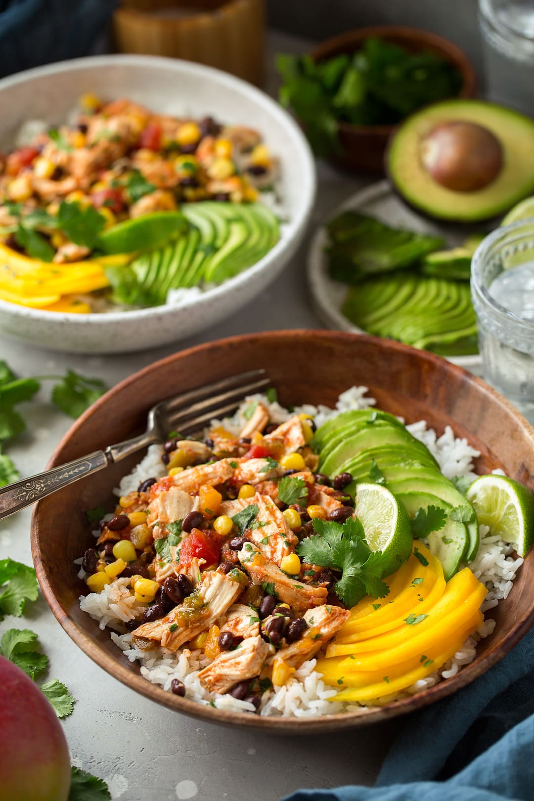 Slow Cooker Mango Salsa Chicken with Coconut Rice