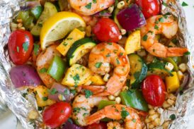 Shrimp and Veggie Foil Packs