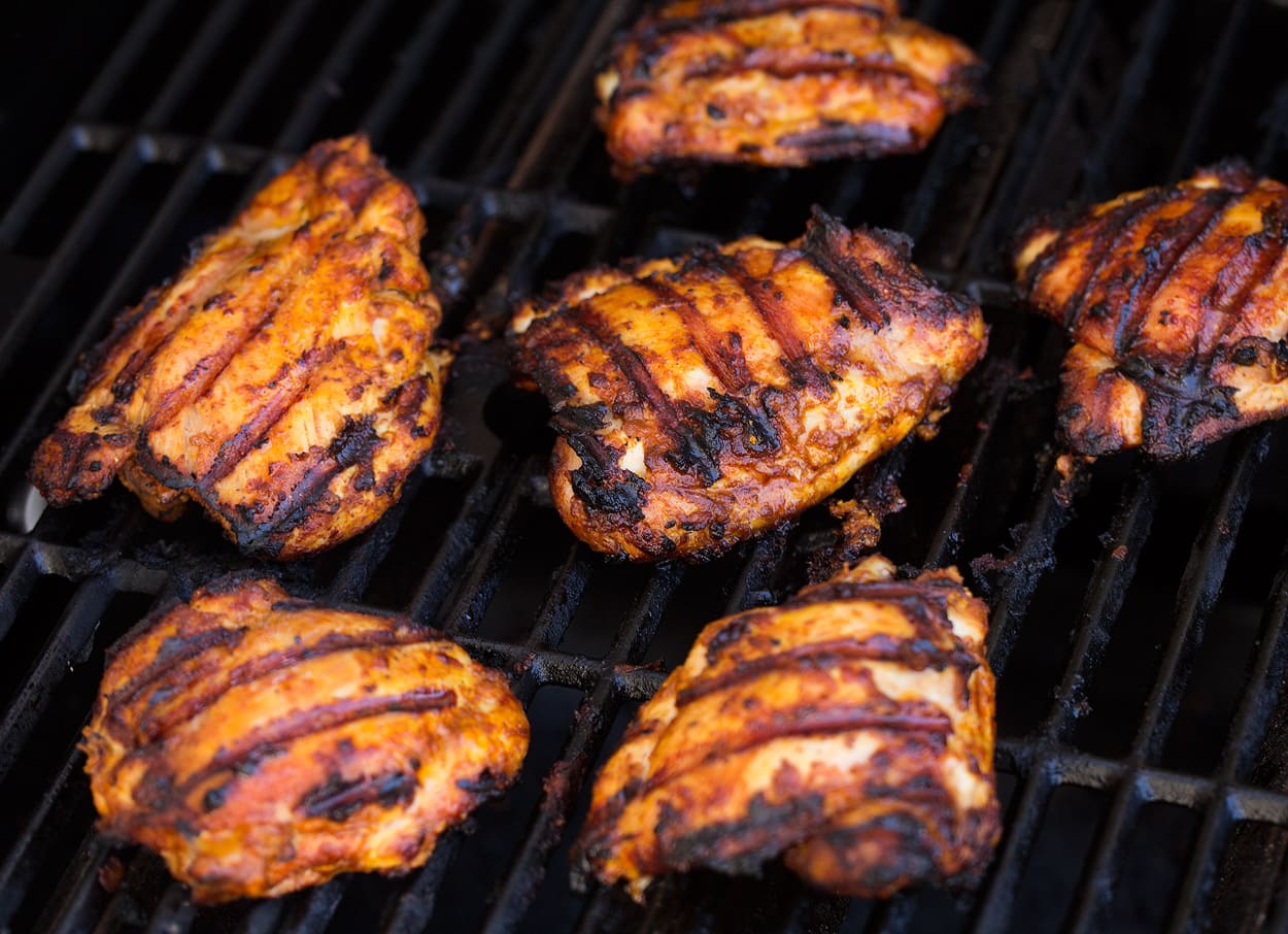 Tandoori Chicken being cooked.
