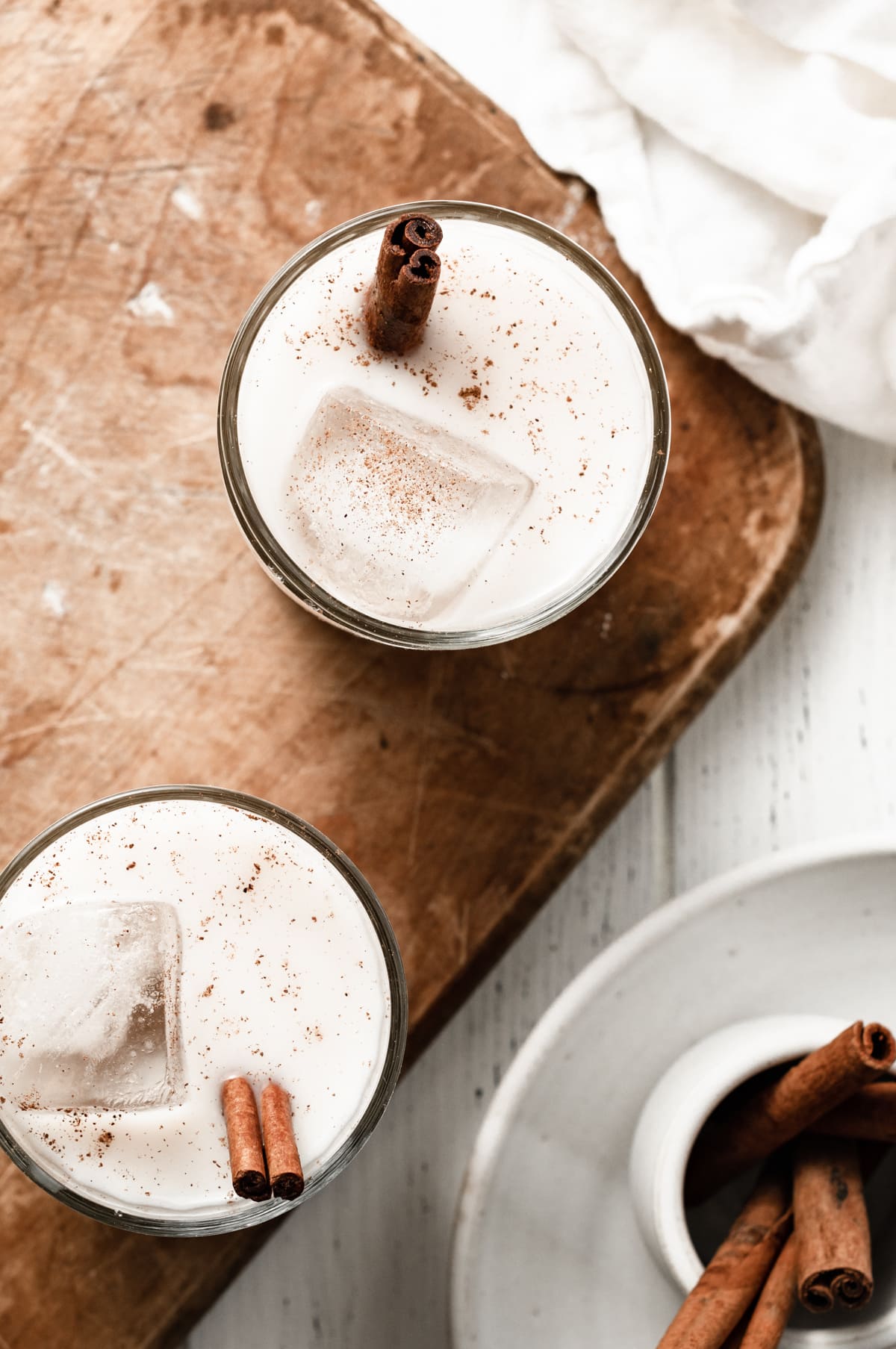 Overhead image of horchata
