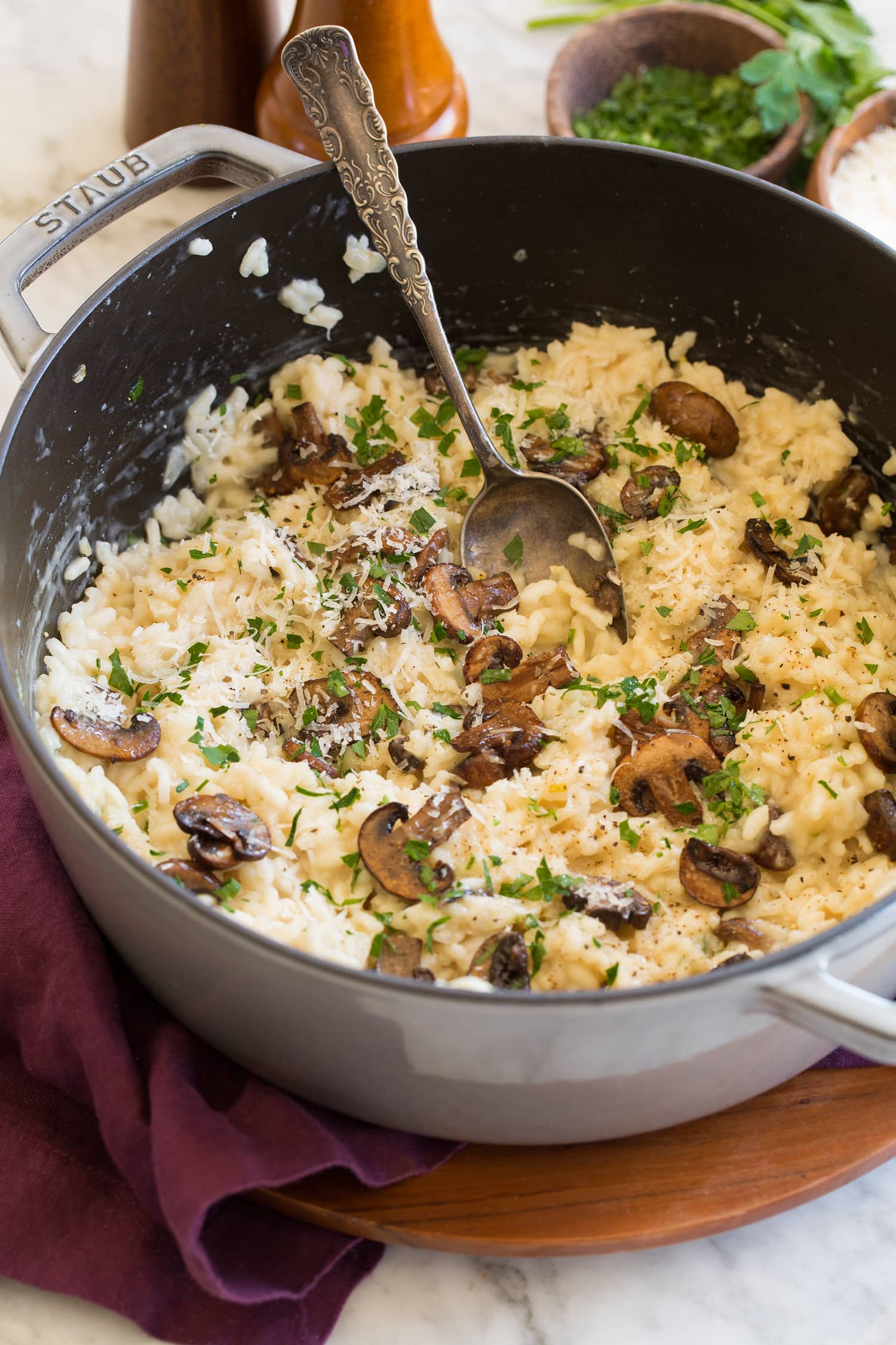 Mushroom risotto.