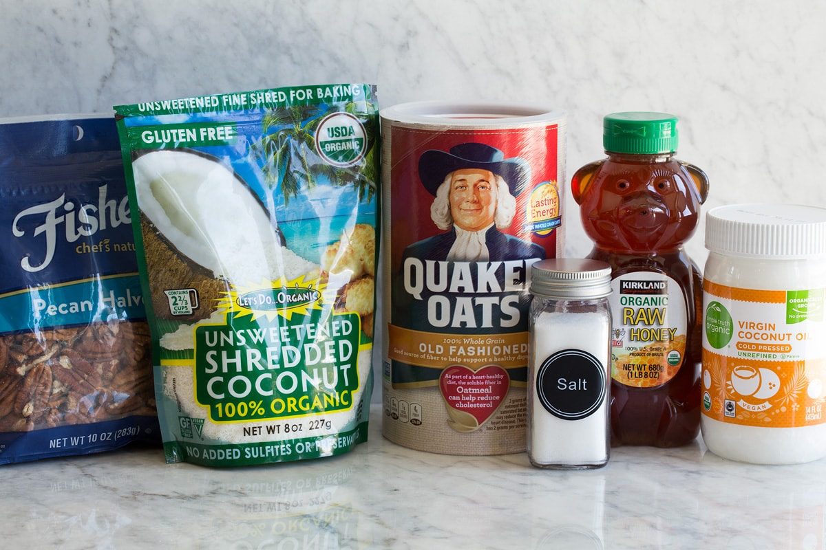 Photo of ingredients used to make an easy granola.