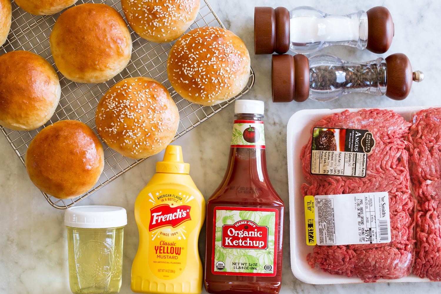 Hamburger ingredients