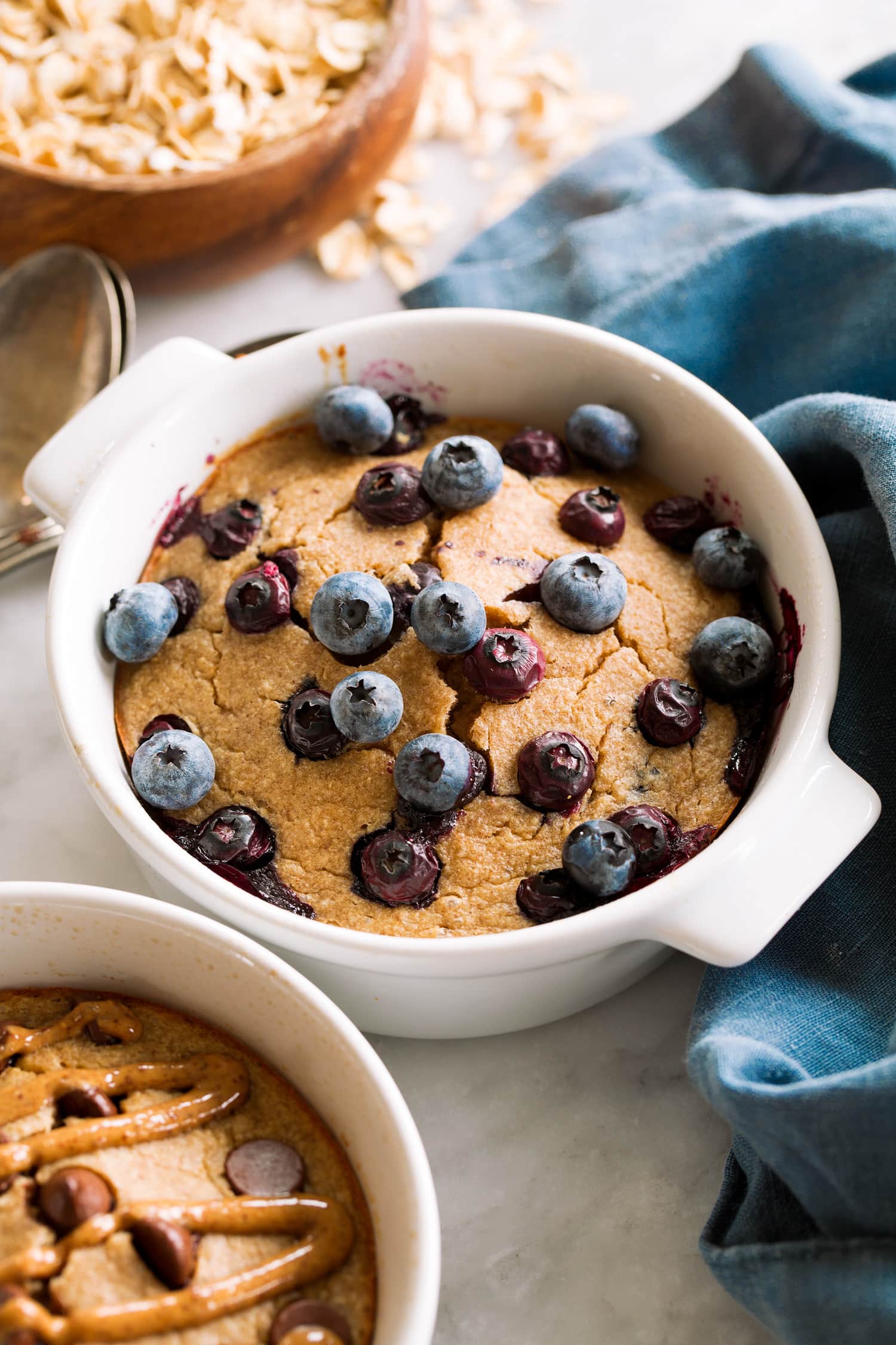 Blueberry cinnamon baked oats.
